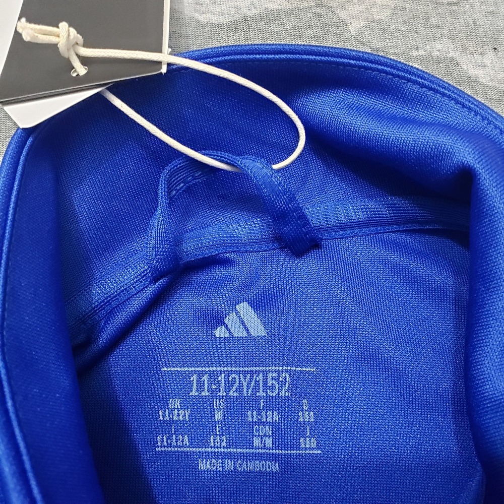 Adidas Windbreaker Track Jacket Youth 11-12Y Blue Full Zip Long‎ Sleeve - Picture 6 of 11